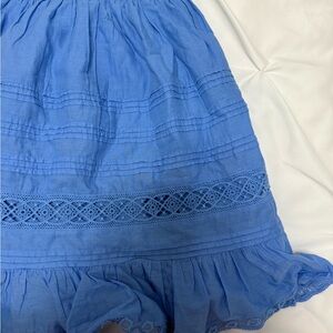 Abercrombie Strapless Blue Lace Mini Dress